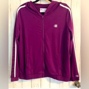 Champion hooded zip up sweatshirt